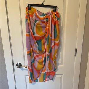 Skies Are Blue Vibrant Purple and Orange Sarong